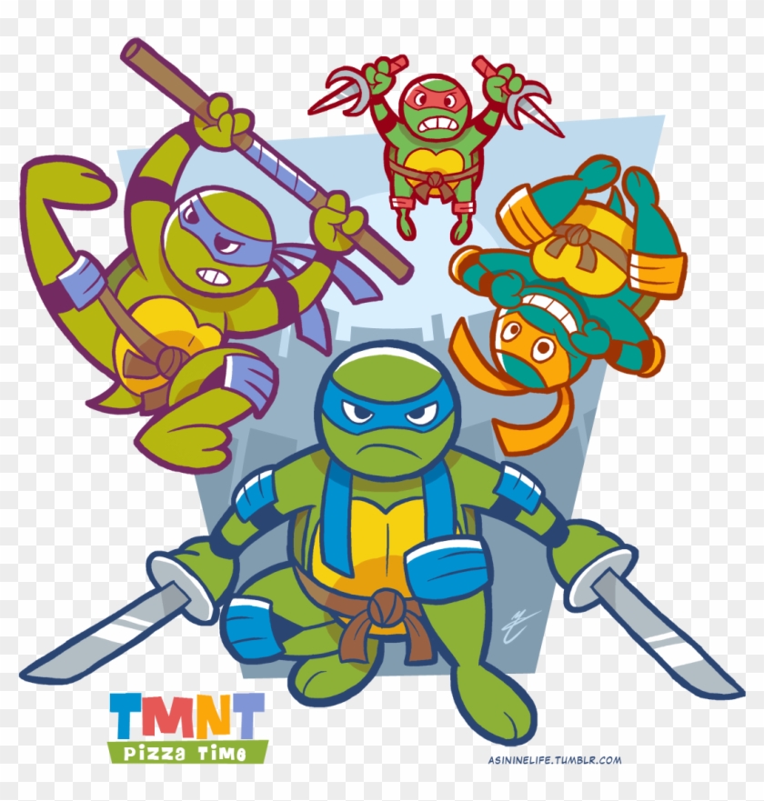 Clipart Transparent Stock Pizza Party Turtles Panda - Kartun Ninja Turtle - Png Download #420854