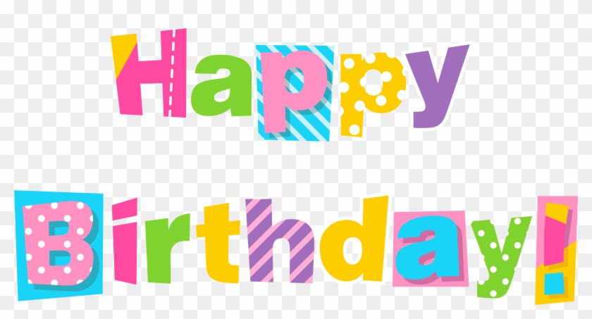 Birthday Cake Wish Clip Art Colorful Happy Birthday - Colorful Happy Birthday Png Transparent Png