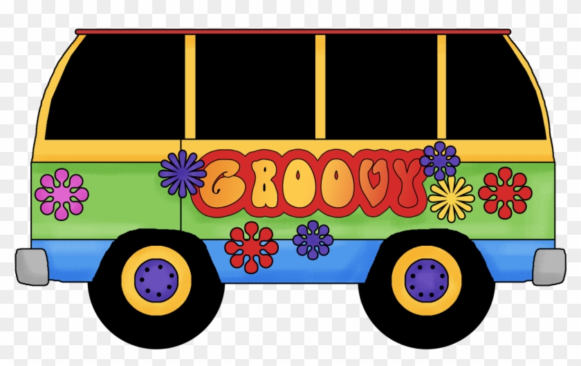Groovy Bus Clipart Image Black And White Download - Groovy Clip Art - Png Download