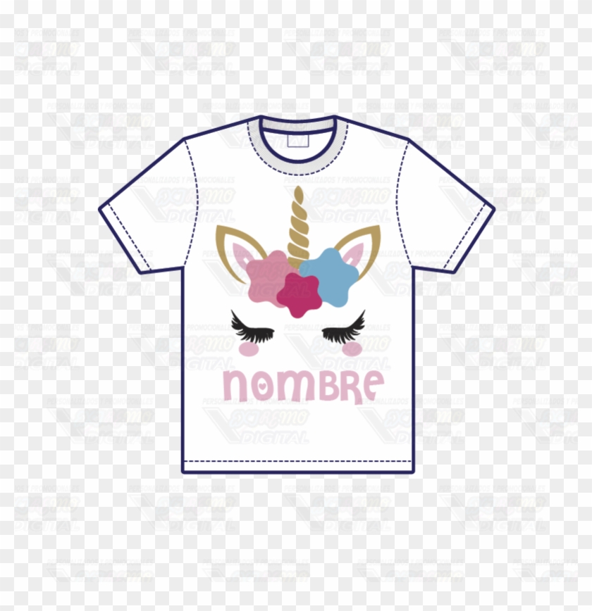 Playera Unicornio Personalizada - T-shirt Clipart #422435