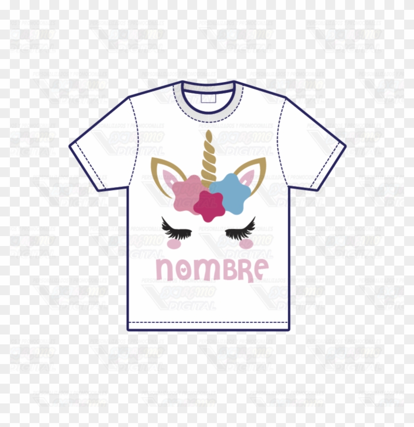 Playera Unicornio Personalizada - T-shirt Clipart