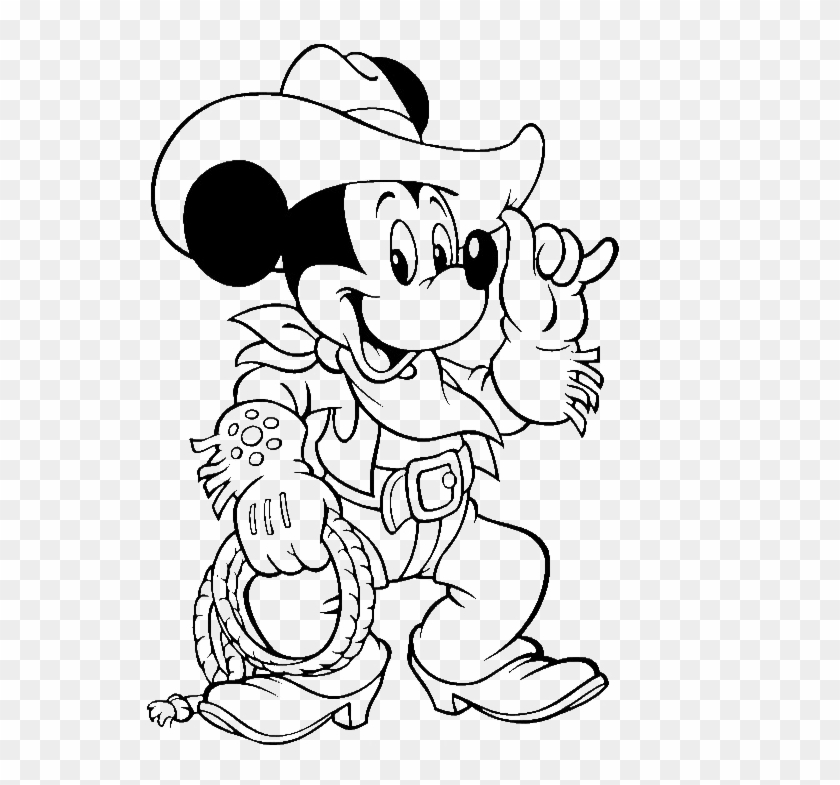 Mickey Mouse Cowboy Coloring Pages 2 By Jonathan - Preschool Cowboy Coloring Pages Clipart #423173
