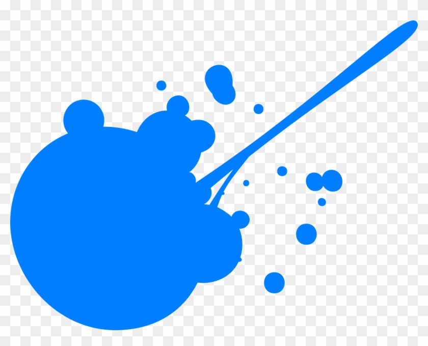 Splatter Clipart Spilled Paint - Blue Paint Splash Png Transparent Png