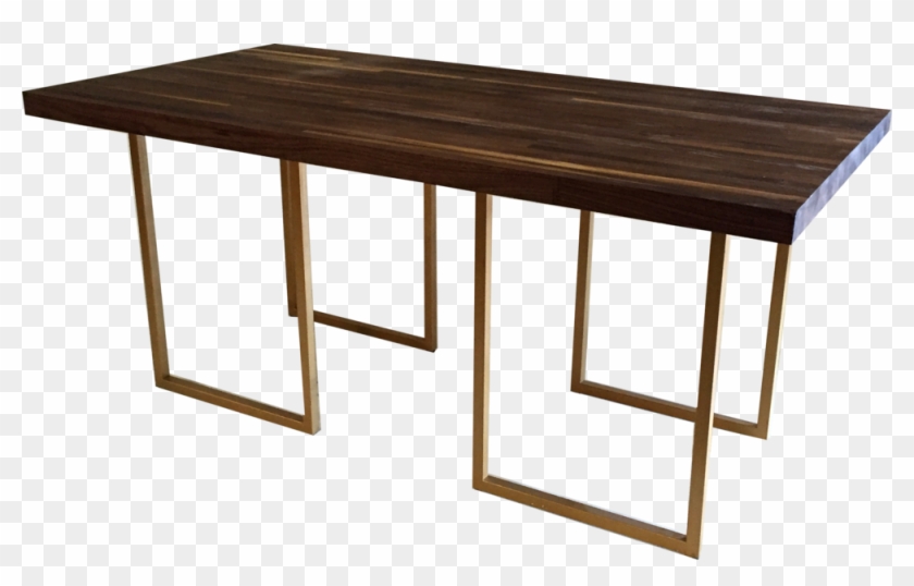 Hunter Walnut And Gold Coffee Table - Coffee Table Clipart #423388