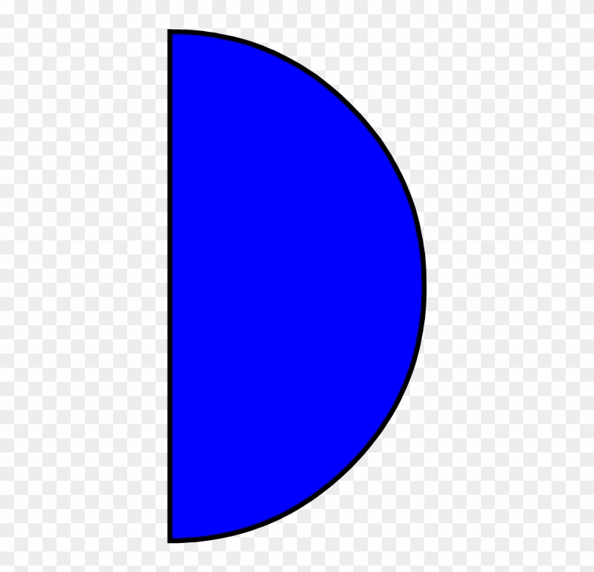 Circle - Half - 2d Shape Semi Circle Clipart #423561