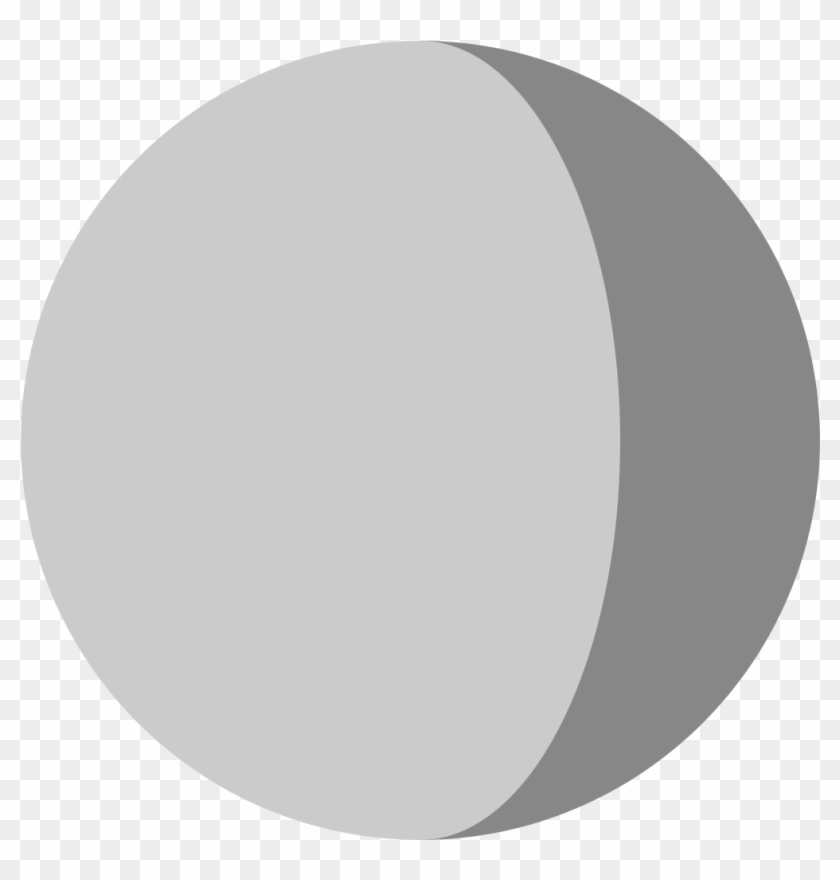 Gibbous Crescent Half Ellipse In Circle - Light Gray Circle Png Clipart #423567