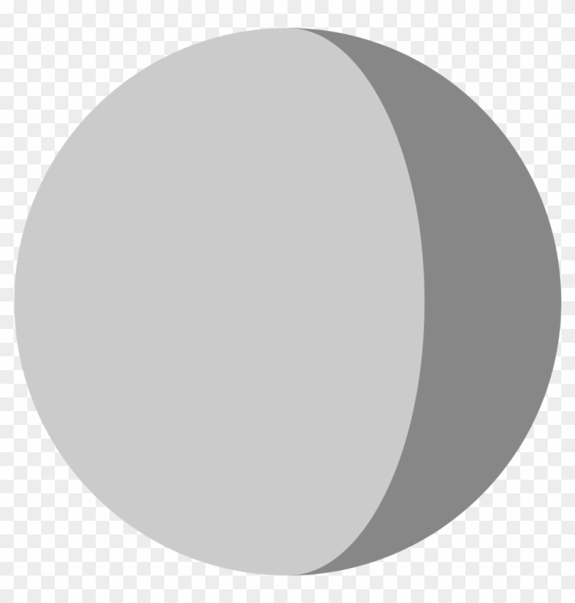 Gibbous Crescent Half Ellipse In Circle - Light Gray Circle Png Clipart