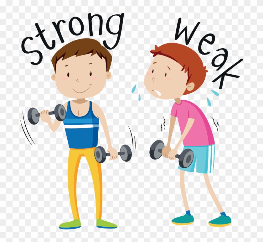 Strong Vs Weak, Life Vs Live - Strong And Weak Clipart