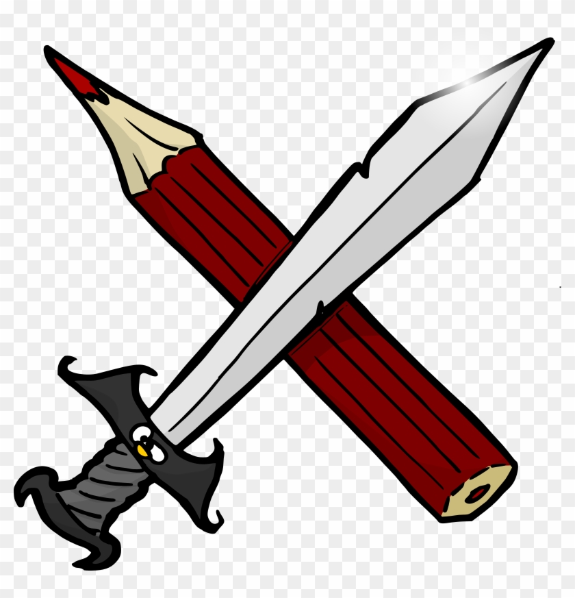 Medium Image - Sword And Pencil Clipart #423957