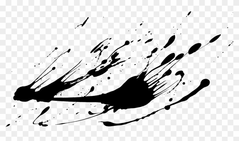 Paint Splatter Splash - Peinture Noir Png Clipart