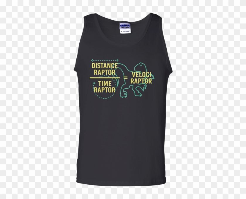 Distance Raptor Time Raptor Velociraptor Shirt Cotton - Active Tank Clipart #424204