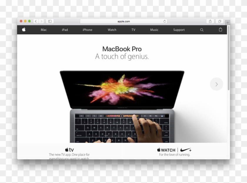 I Captured The Screen Of This Home Page And Produced - Macbook Pro Touch Bar Fingerprint Clipart #424209