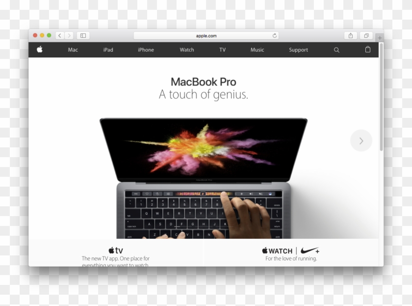 I Captured The Screen Of This Home Page And Produced - Macbook Pro Touch Bar Fingerprint Clipart