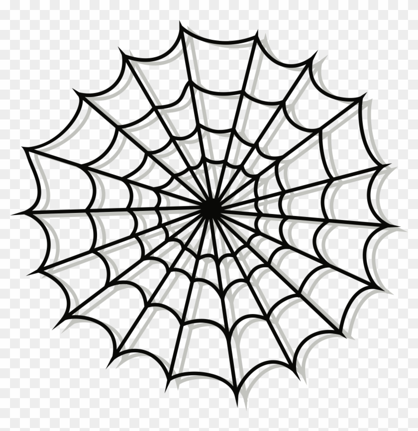 Big Image - Black Spiderweb Clipart