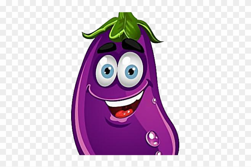 Eggplant Clipart Character - Cartoon Vegetables - Png Download