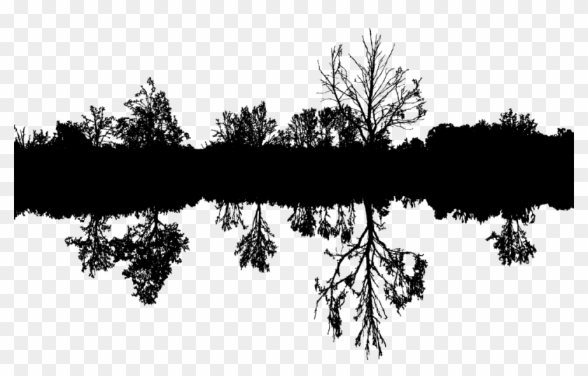 Landscape, Nature, Reflection, Silhouette, Trees - Landscape Silhouette Clipart #425527