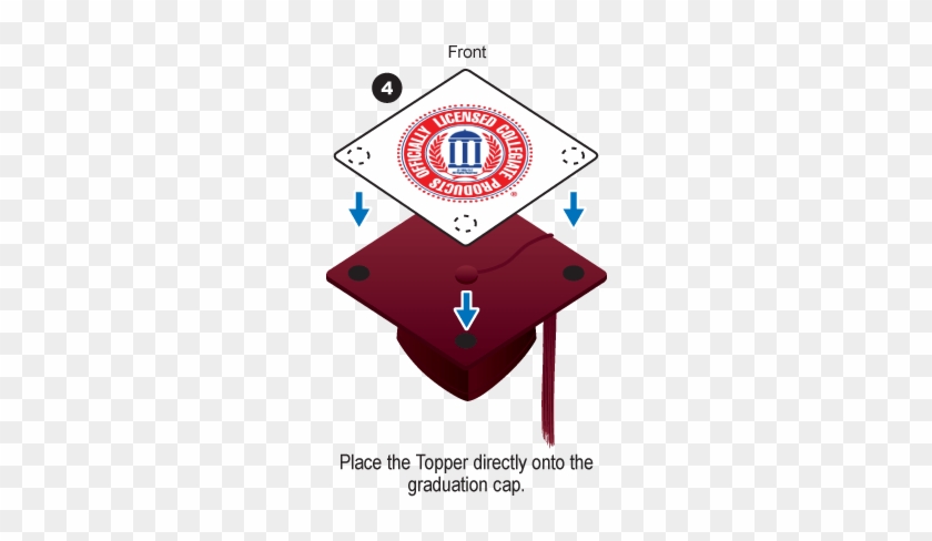 White Background Grad Cap Tassel Topper - Graduation Ceremony Clipart