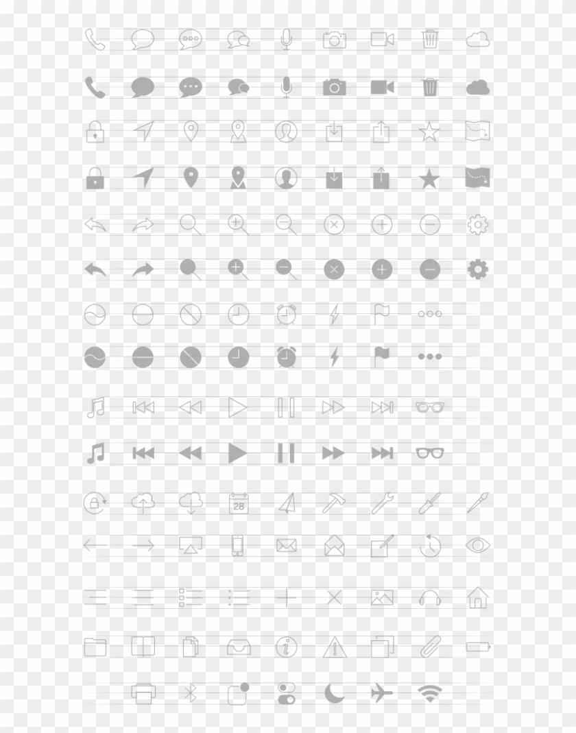 Ios7 Line Icons - Ios 10 System Icon Vector Clipart