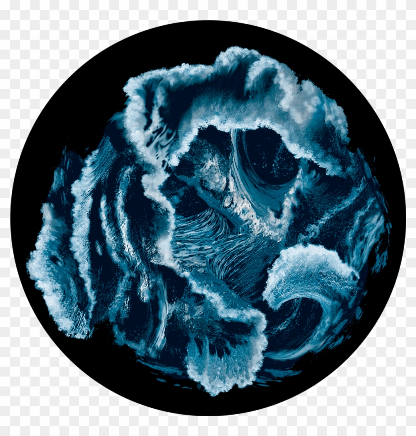 Apollo Design C2-1199 Crushing Waves Glass Pattern - Circle Clipart #427173