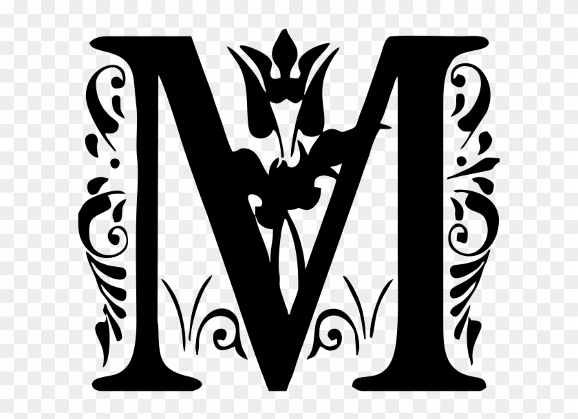Split Monogram Split Letter M Clipart