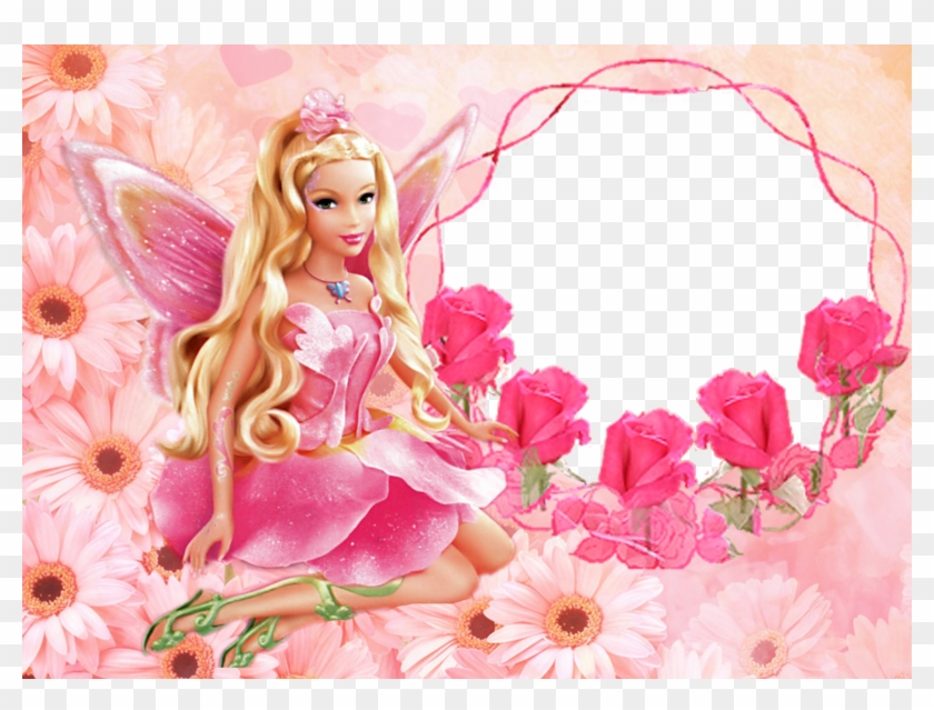 Barbie Clipart Flower - Barbie Background For Birthday - Png Download