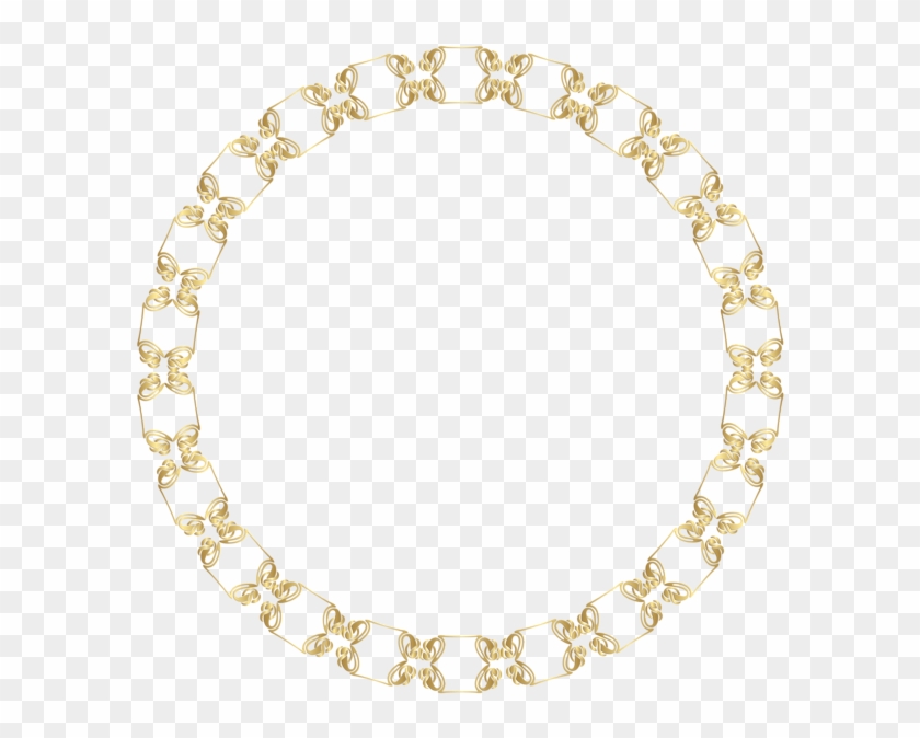 Round Border Frame Gold Png Clip Art Image - Golden Circle Border Transparent Png