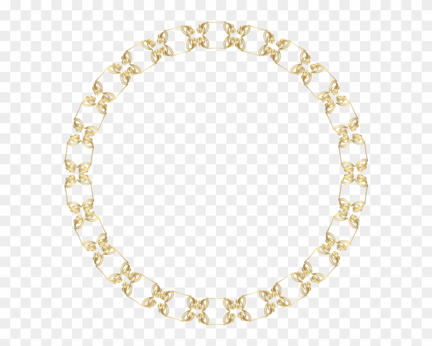 Round Border Frame Gold Png Clip Art Image - Golden Circle Border Transparent Png #428162