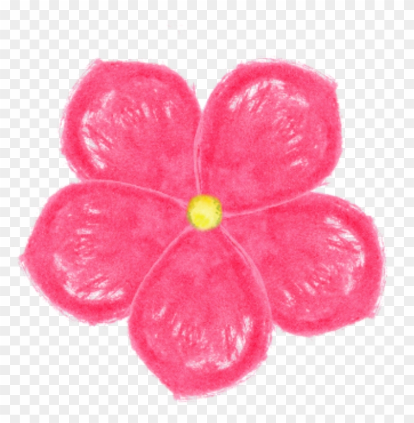Ftestickers Watercolor Flower Pink Pinkflowers , Png Clipart #428196