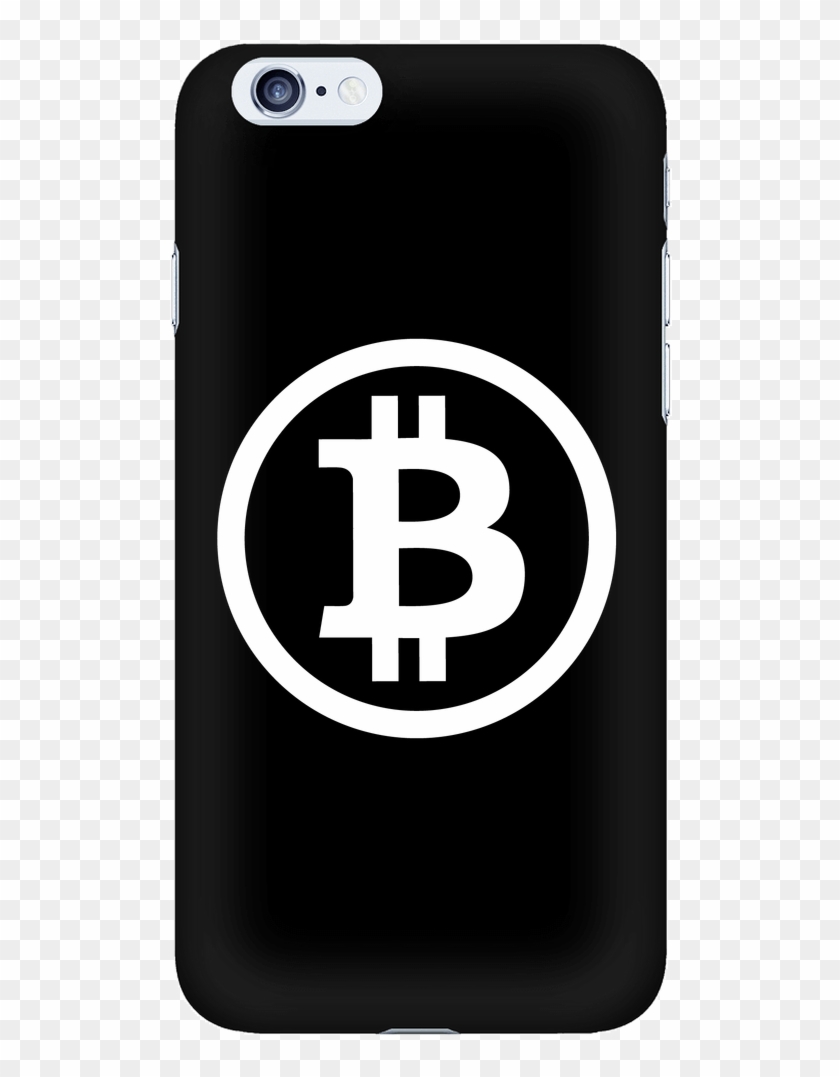 Bitcoin Iphone 6 Case White And Black - Iphone Clipart #428600