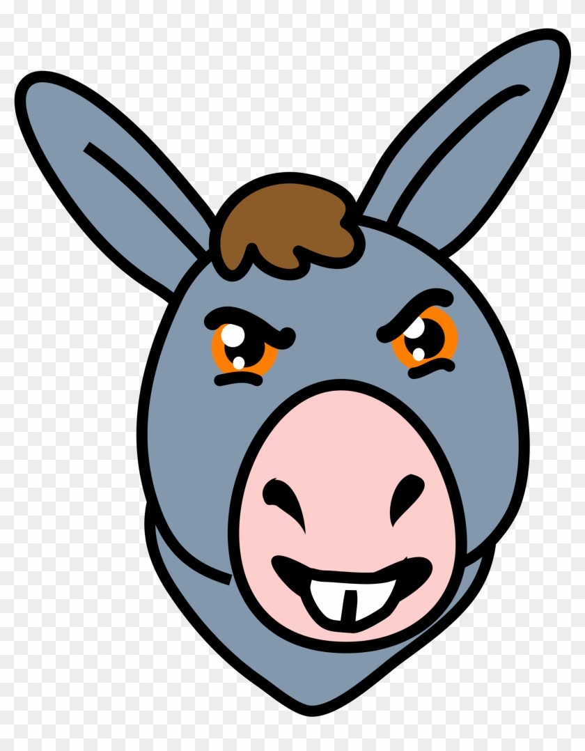 2000 X 2358 8 - Donkey Cartoon Face Png Clipart