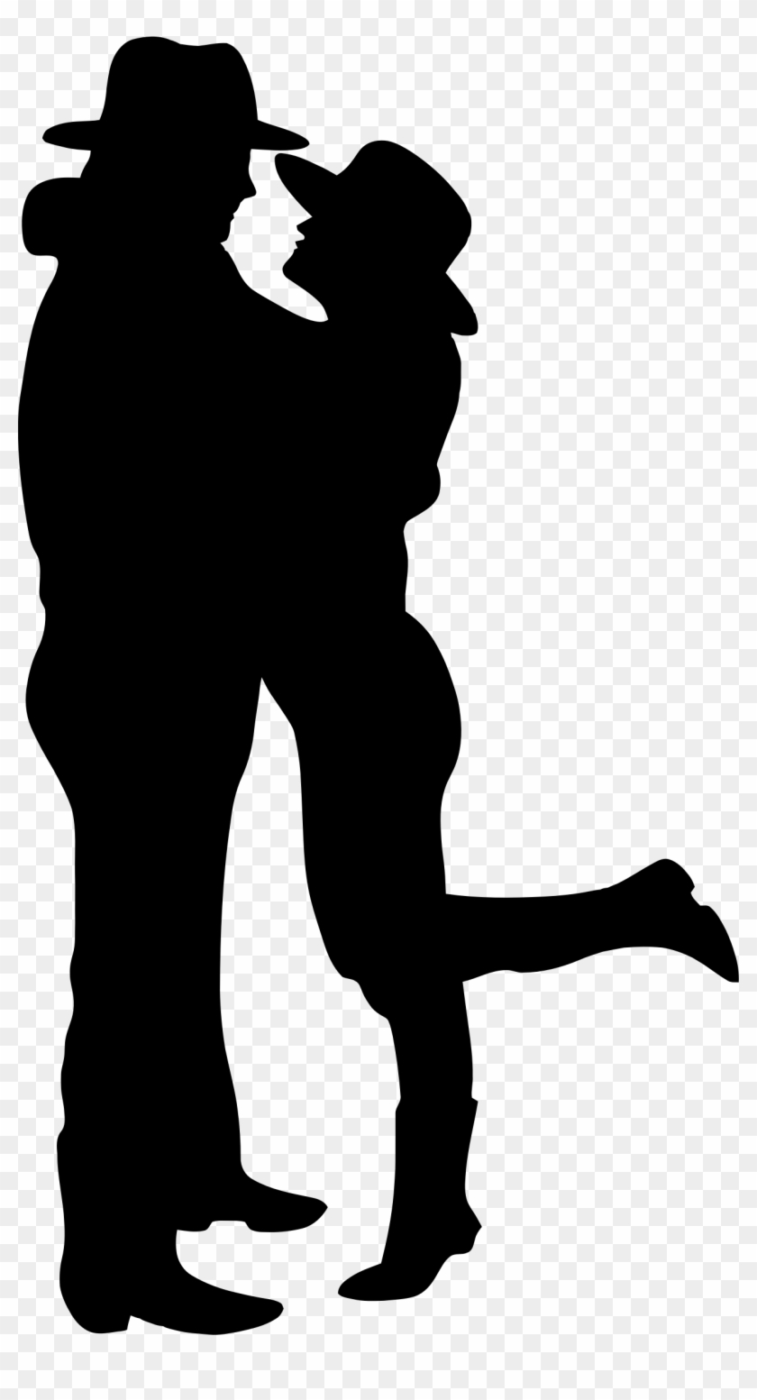Vector Transparent Download Romantic Silhouette Big - Cowboy And Girl Silhouette Clipart #428819