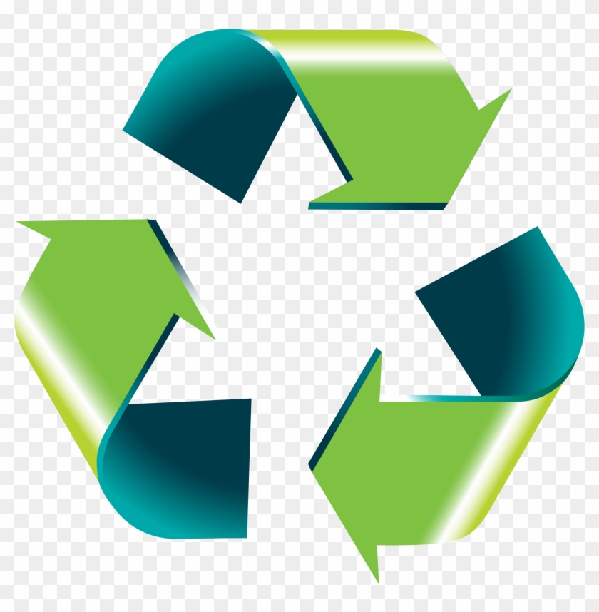 Green, Blue, Recycle Png Clip Art - Recycle Logo Png Transparent Png #428820