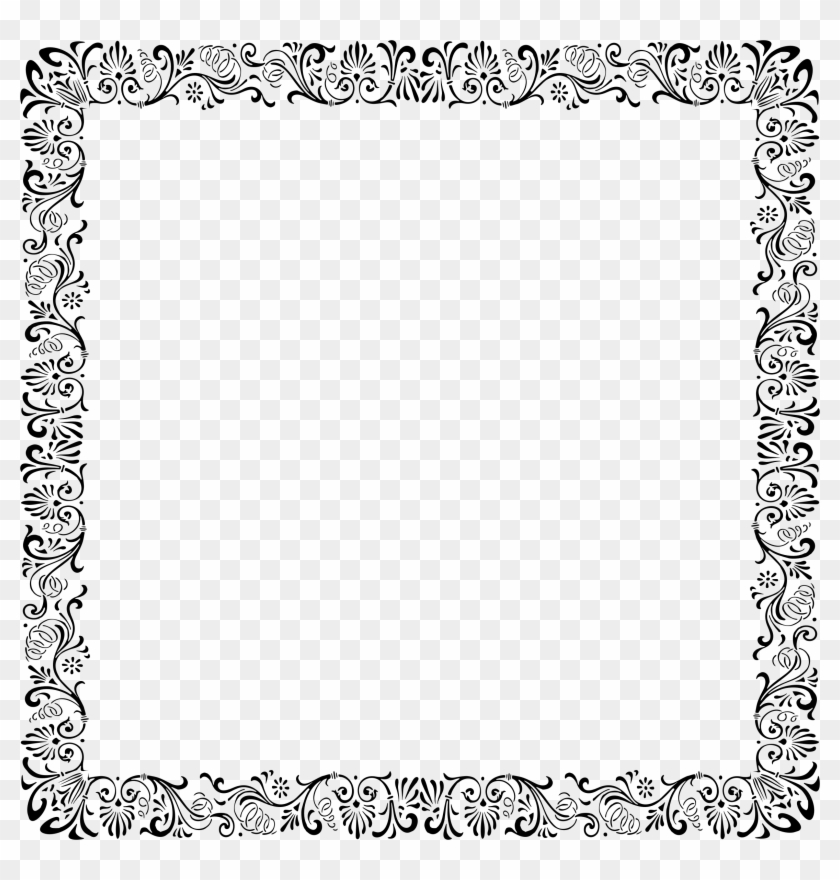 Floral Square Frame Clipart