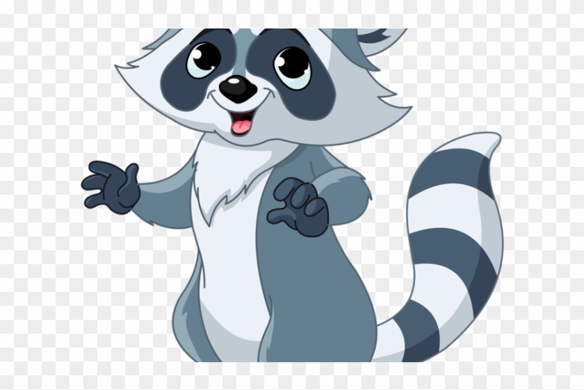 Raccoon Clipart Raccoon Tail - Funny Raccoon Cartoon - Png Download