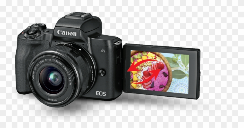 Vari-angle Lcd Monitor Lets You Shoot Comfortably From - Eos M50 Clipart #429064