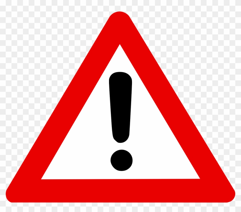 Warning Sign Exclamation Mark In Red Triangle Alert - Warning Sign Svg Clipart