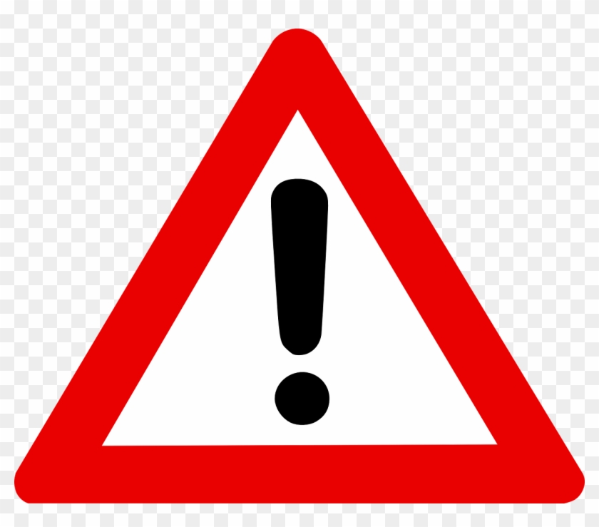 Warning Sign Exclamation Mark In Red Triangle Alert - Warning Sign Svg Clipart #429551