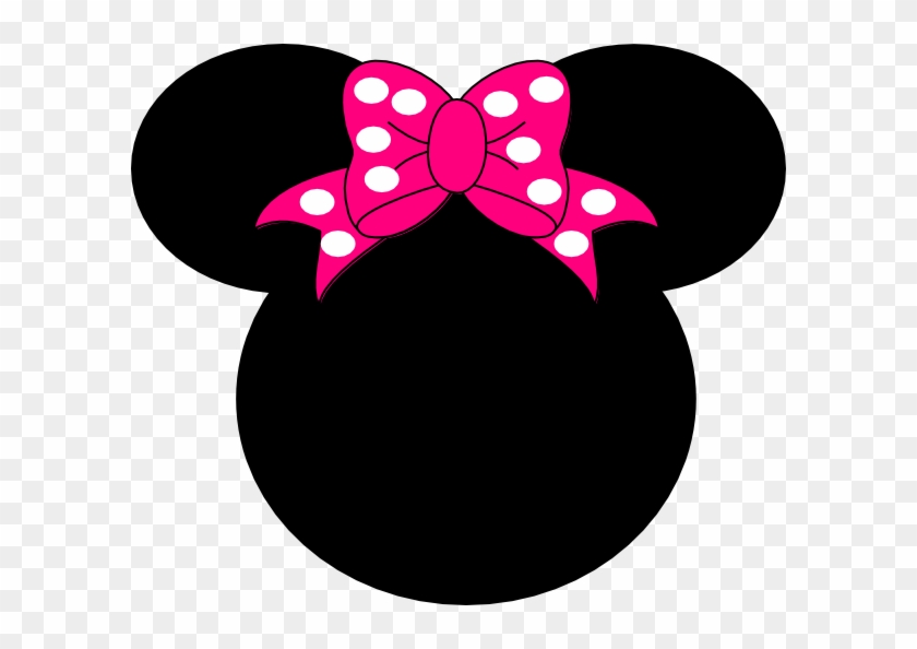 Minnie Mouse Head Vector - Topo De Bolo Da Minnie Clipart #429582