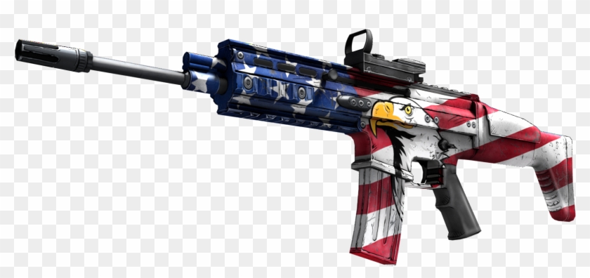Previous Next - Us Flag & Gun Clipart