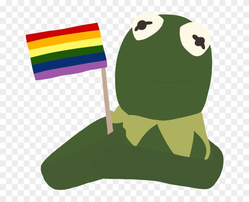 Frog Gay Flag Tumblr Png Gay Pepe Frog Feels - Pride Kermit Clipart #429968