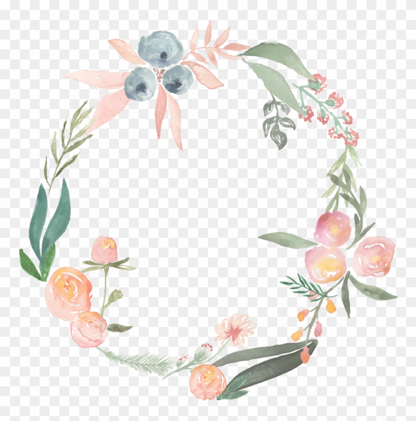 Wreaths-05 - Pink Floral Wreath Clip Art Png Transparent Png