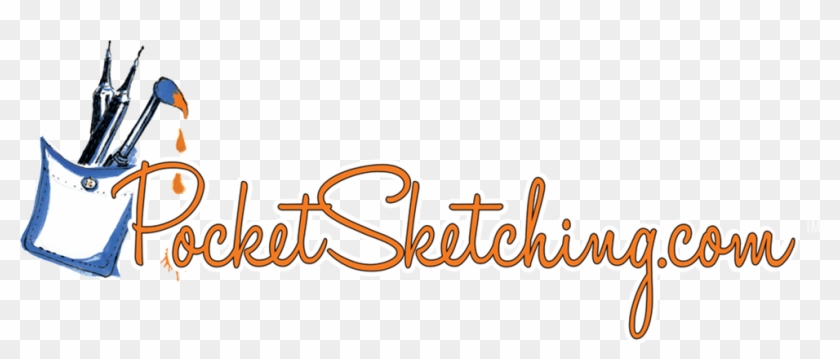 Pocket Sketching Logo - Calligraphy Clipart #4200580