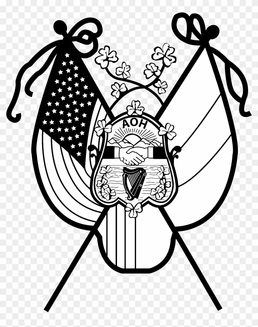Ancient Order Of Hibernians In America 01 Logo Black - Ancient Order Of Hibernians Vector Clipart #4200585
