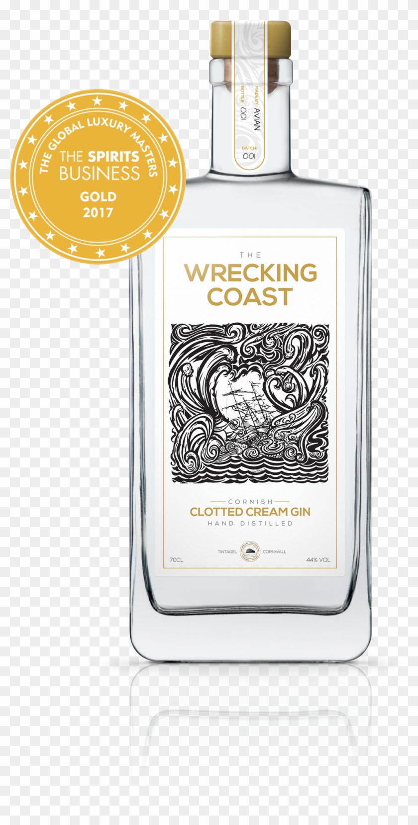 Born In Tintagel - Wrecking Coast Clotted Cream Gin Clipart #4201446