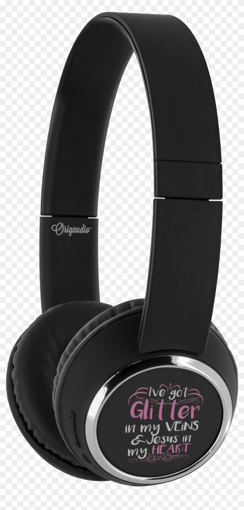 Glitter In My Veins Black - Bull Headphone Clipart