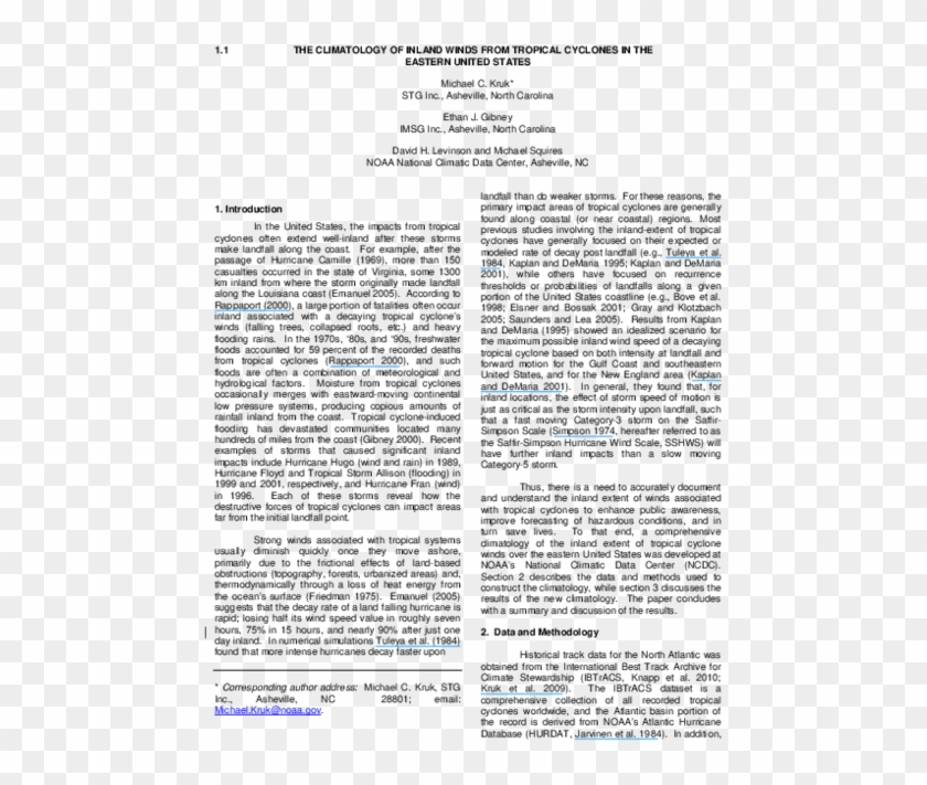 1 The Climatology Of Inland Winds From Tropical Cyclones - Artykuł Clipart #4203154