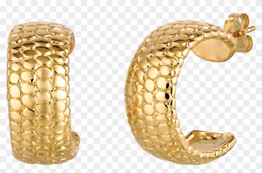 Gemlok Hoops - Png Gold Earrings Collection Clipart #4204291