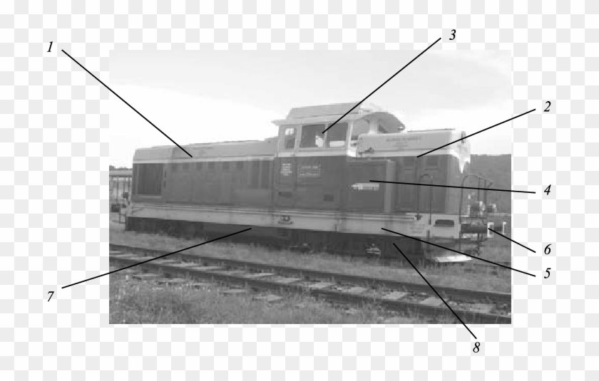 Components Of Locomotive Ldh 125 Of 920 Kw 1 Large - Railway Clipart