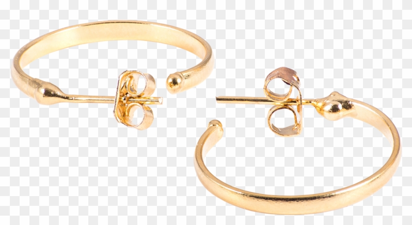 Gold Hoop Earrings , Png Download - Earrings Clipart