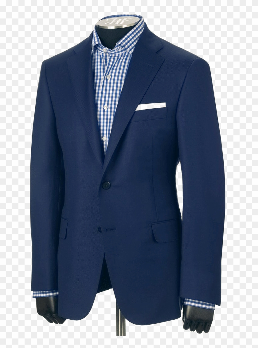 Hickey Freeman Suit Herringbone Navy Clipart #4204890